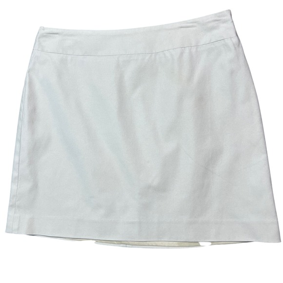 Banana Republic Dresses & Skirts - Banana Republic Beige Stretch A-Line Mini Skirt Size 4 Side Zip